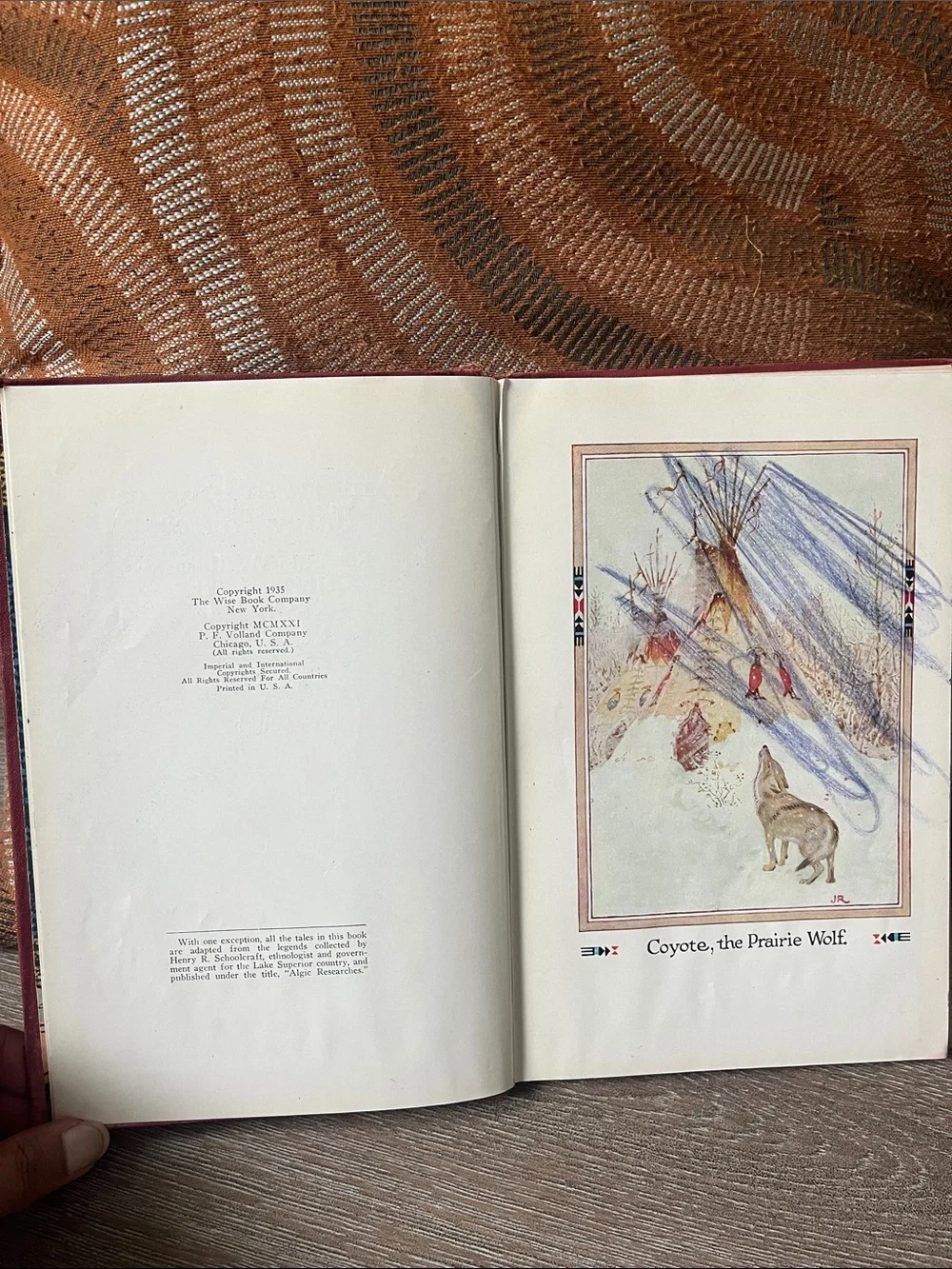 American Indian Fairy Tales Hardcover Book - W.T. Larned 1935